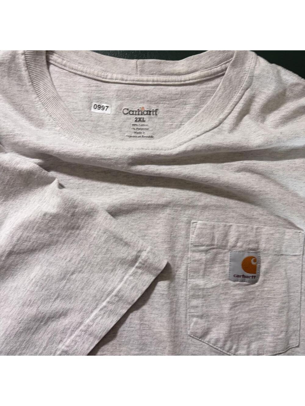 Carhartt Men's Grey Pocket T shirt XL